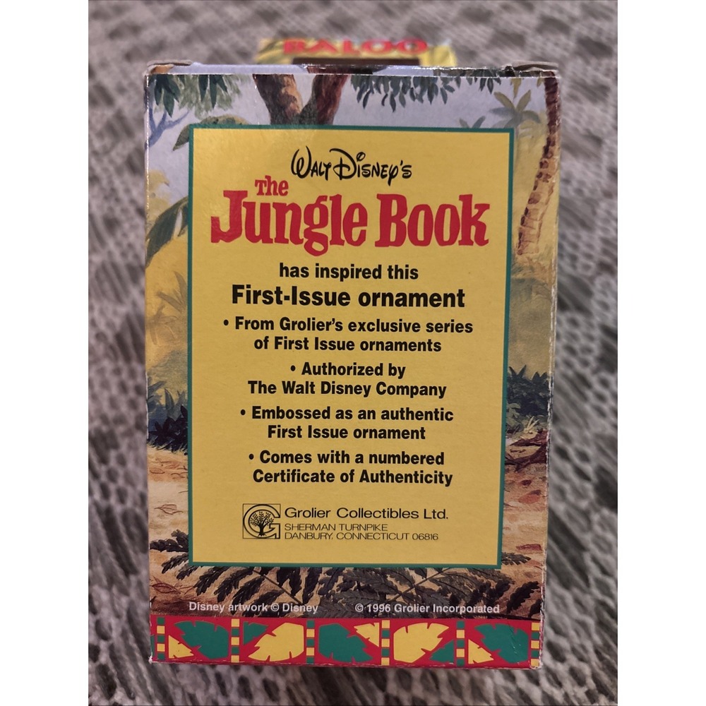 1996 Grolier Walt Disney's The Jungle Book MOWGLI & BALOO Ornaments First issue - Picture 3 of 8